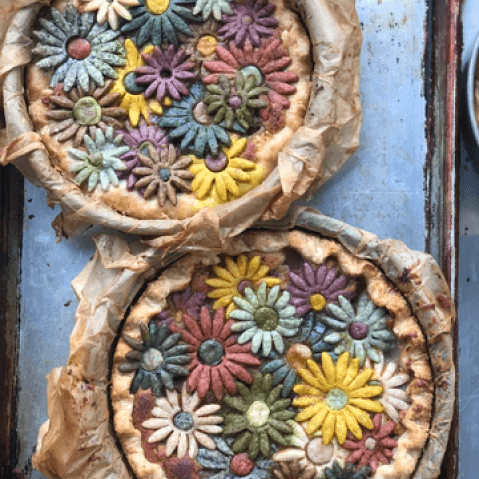 All Natural Flower Pies