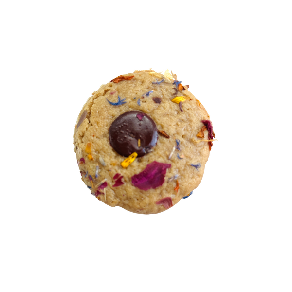Sourdough Dark Chocolate Flowerfetti Cookies