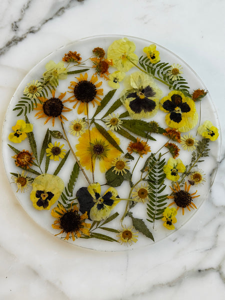 Amber Meadow Flower Platter