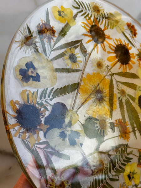 Amber Meadow Flower Platter