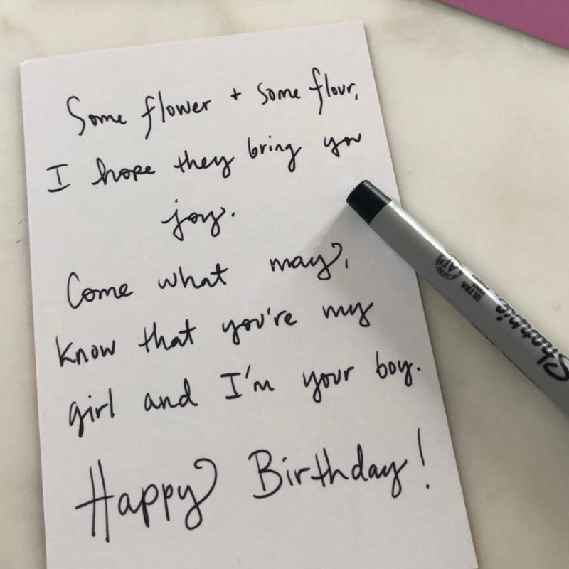 Handwritten Gift Note