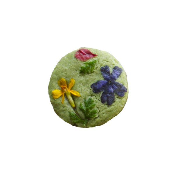 Gluten Free Matcha Flower Pressed™ Shortbread Cookies (1 Dozen)