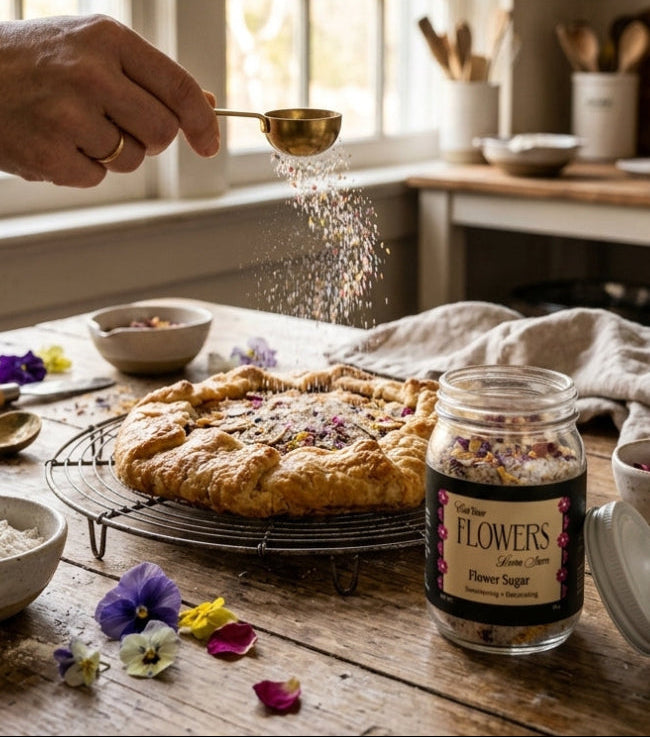 flower sugar in bakery