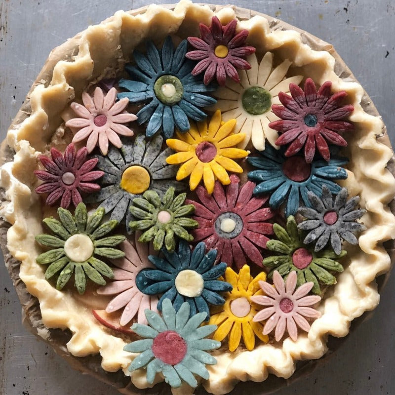Apple Persimmon Flower Art Pie