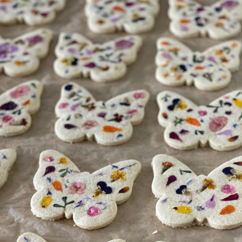 Butterfly Flower Pressed™ Shortbread Cookies (1 Dozen)